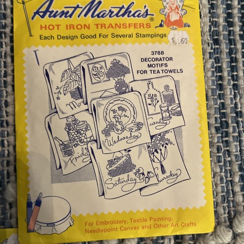 Aunt Martha’s Hot Iron Transfers Lot Of 8 Varieties , 2 Transfer Pencils - Bild 5 von 10