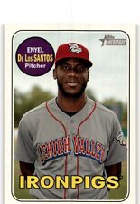 2018 TOPPS HERITAGE MINOR LEAGUE ENYEL DE LOS SANTOS LEHIGH VALLEY IRONPIGS #77