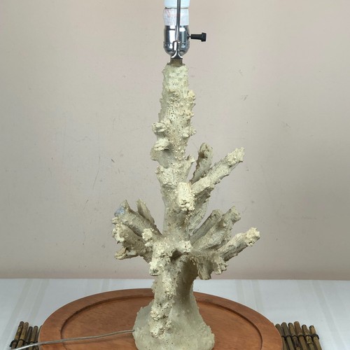 Faux Koralle Tischlampe Tiki Bar Strand Maritim Ozean Meerjungfrau Fisch 24" - Bild 8 von 10