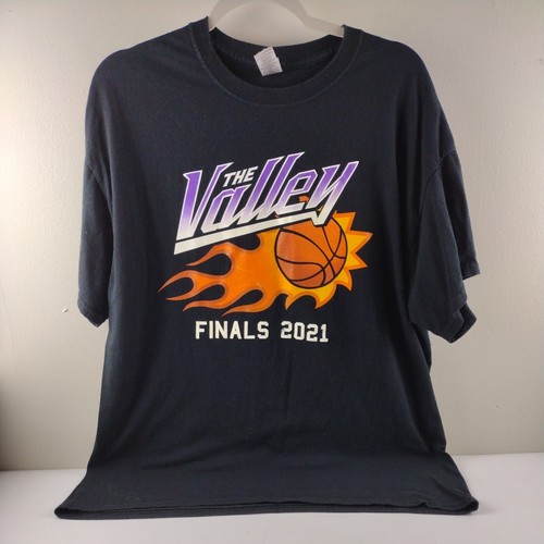 T-Shirt Phoenix Suns XL schwarz 2021 NBA Finale kurzärmelig The Valley Grafik