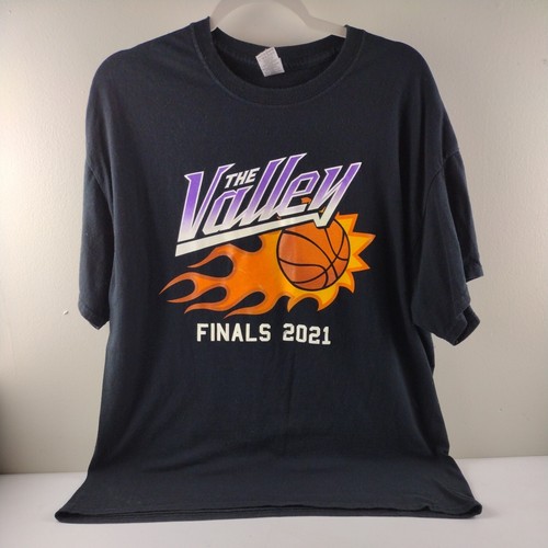 Phoenix Suns T Shirt XL Black 2021 NBA Finals Short Sleeve The Valley Graphic  - Picture 1 of 8