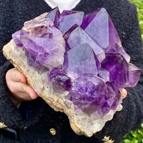 16.64LB Natural Amethyst Backbone Crystal Raw Ore Specimen Stone Healing - Zdjęcie 6 z 12