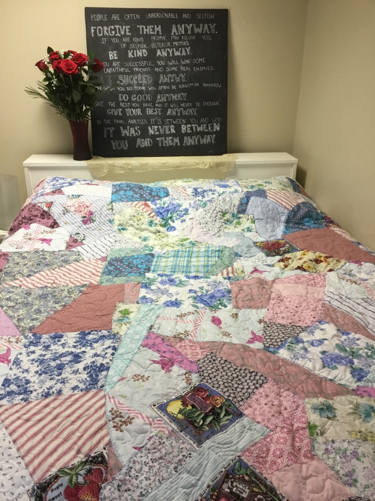 Handmade new twin crazy quilt Handmade new twin crazy quilt