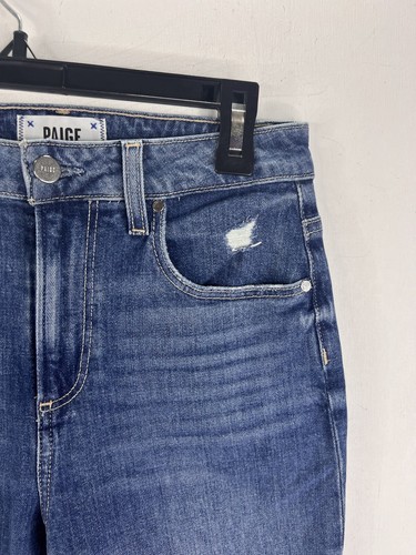Paige Sarah Slim Jeans Size 25 Medium Wash Blue Jeans High Rise Inseam 27.5" - Picture 3 of 18