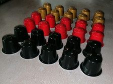 30 leere ALU Kaffee Kapseln Nespresso Basteln Schmuck Kette Ringe Ohrringe Brosc