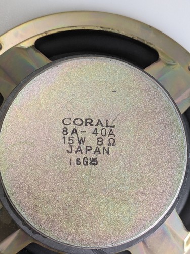 VINTAGE KORALLE LAUTSPRECHER 8A-40A 15W MADE IN JAPAN 8" - Bild 7 von 10