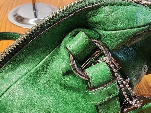 Coach 15273 Leather Alexandra Convertible Smooth Leather Green - Picture 15 of 18