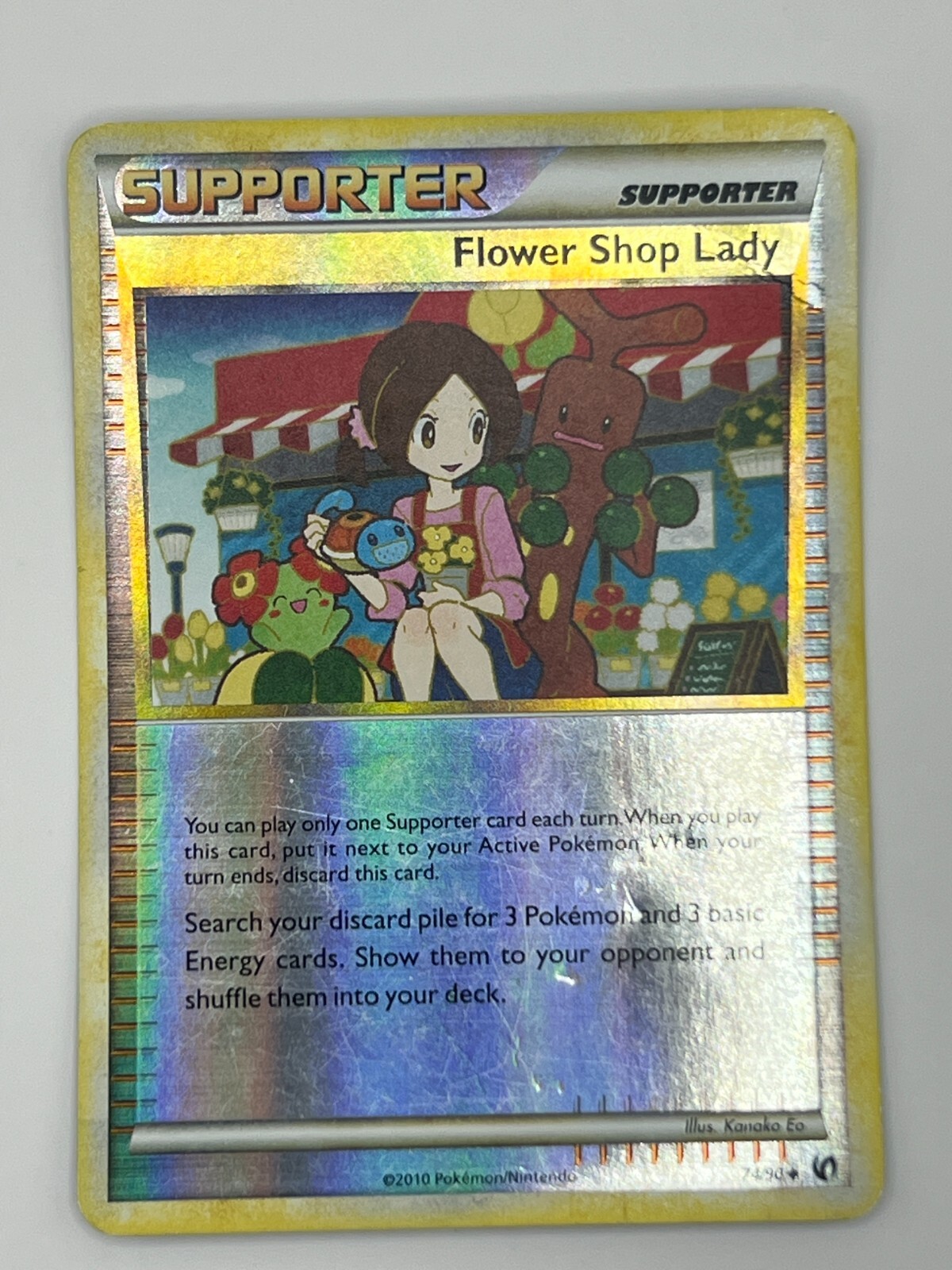 Pokémon TCG - Flower Shop Lady - 74/90 - HGSS Undaunted - Reverse Holo - LP