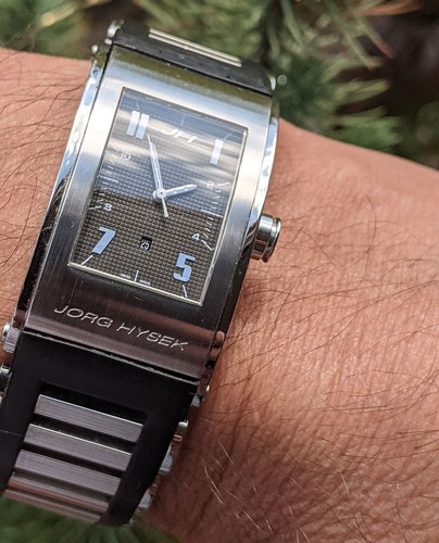 JORG HYSEK Kilada S012 Automatic Black Dial Stainless Steel Rubber Mens Watch - 第 3/16 張圖片