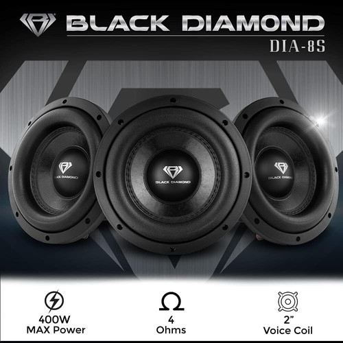 Black Diamond DIA-8S 8" Car Subwoofer 4 Ohm Single Voice Coil 400 Watts Max - Picture 2 of 10