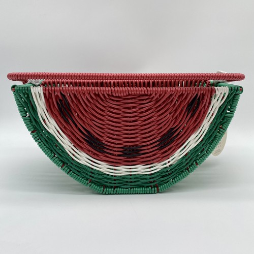 NWT C&C California Watermelon Serving Basket Utensils Silverware Caddy Resin - Picture 2 of 14