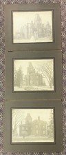 Set of Three Cabinet Photos Old American Victorian Mansion 1890's