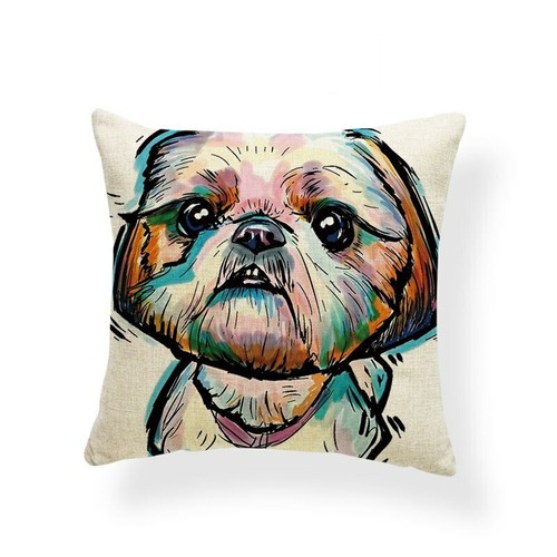 Cute Pet Dog Cushion Cover Than Doll Golden Retriever Home Decoration Pillowcase - Picture 20 of 29