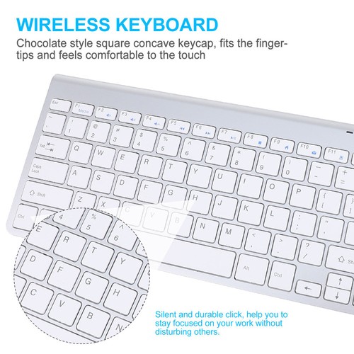 1 Set drahtlose Tastatur Combo 2.4GHz Computer Maustastaturversorgung - Bild 12 von 12