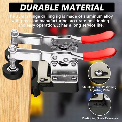 35mm Bohrschablone Topfscharnier Verdeckte Tür Scharnier Topfband Bohrschablone - Bild 5 von 15