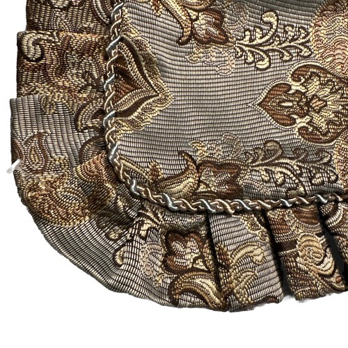 Croscill Pillow Shams King Size W/Braided Trim Paisley Grays/browns Medallion - Picture 3 of 12