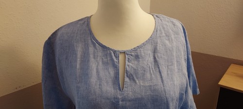 Seidensticker Bluse Gr. 48 Leinenbluse blau neuw. by Peter Hahn neuw. 79€ - Bild 2 von 4