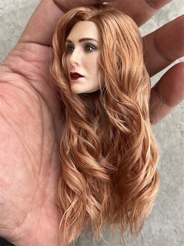 12" Wanda Head Carving For 1/6 Action Figure Wiht Wig Scarlet Witch Accessories - Picture 3 of 3