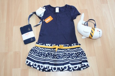 NWT Gymboree CAPE COD CUTIE Blue Embroidered White Seashell Dress 4 5 7