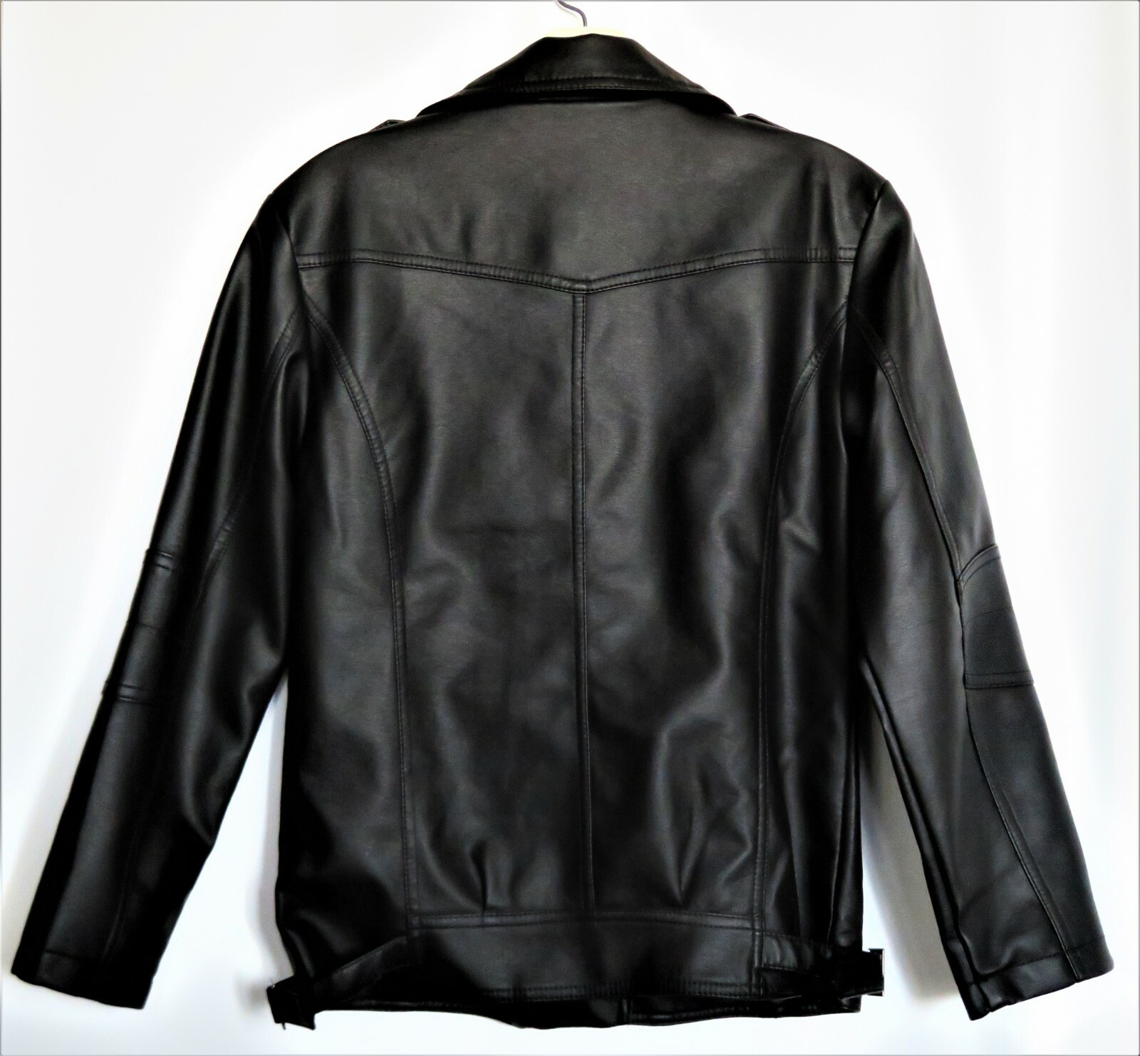 LJYH Soft Black Faux Leather Jacket Moto Teen 13-14 Years Fully Lined ...