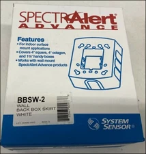 System Sensor BBSW-2 Fire Alarm Wall Back Box Skirt White new open box