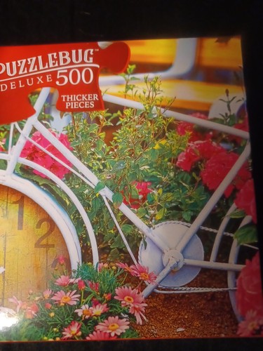 Puzzlebug Deluxe 500 Piece Puzzle - Time to go and Grow- Flowers 20 in X 12 in - Picture 5 of 14