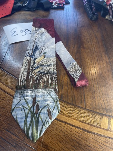 WATERFOWL DUCK ANIMAL HIGH END DRESS SUIT DESIGNER NECKTIE TIE FREE SHIPPING - Picture 2 of 4