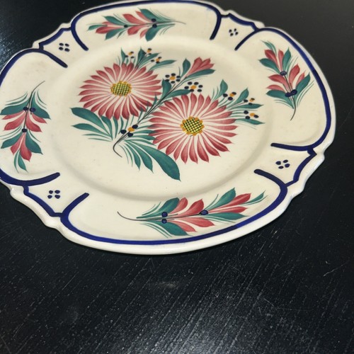 CA11 HENRIOT QUIMPER ANCIENNE ASSIETTE PLATE FLERS F222 DF MRC FAÏENCE FLEURS - Picture 3 of 7