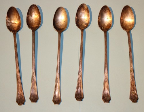 AJAX SILVER PLATE Flatware ICED TEA SPOONS AJS1 - Picture 6 of 11