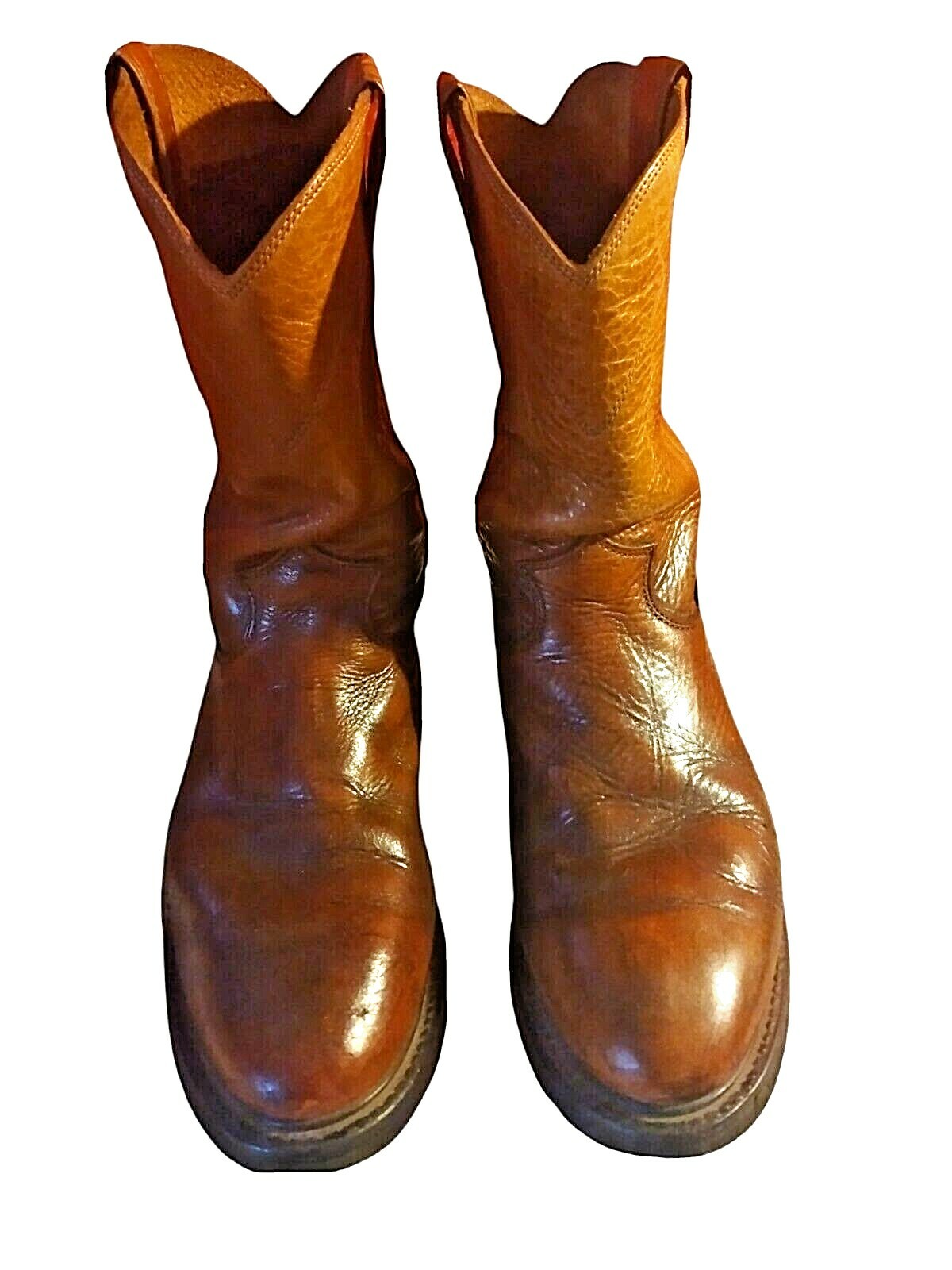 Vintage Justin Mens Leather Western Cowboy Boots SZ … Gem