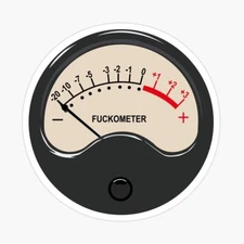 Fuckometer Sticker Decal