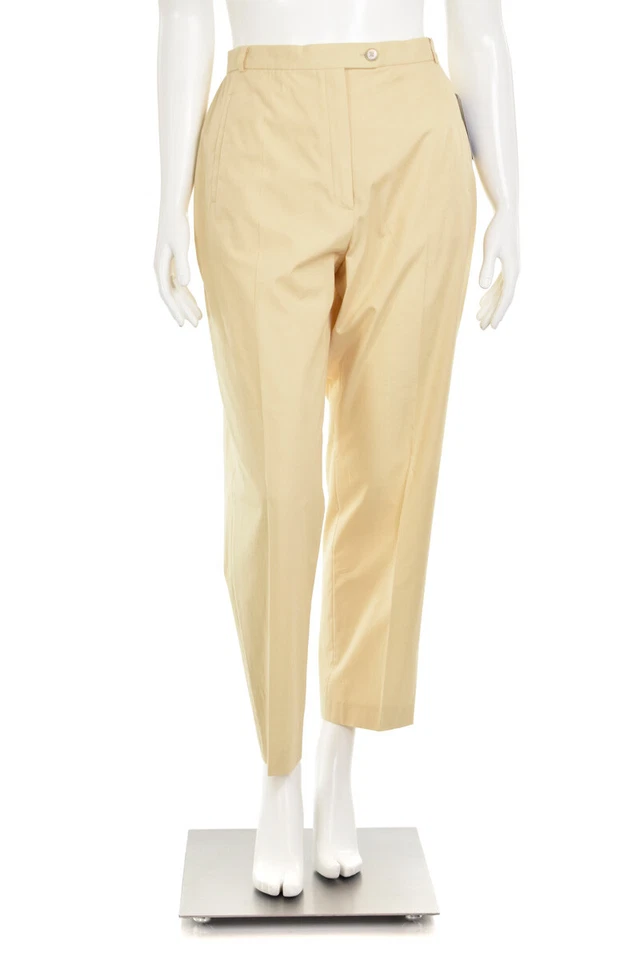 Pantalones para mujer Escada Sport Cappuccino popelina algodón talla 44 DE/14 EE. UU. Foto 2 de 4