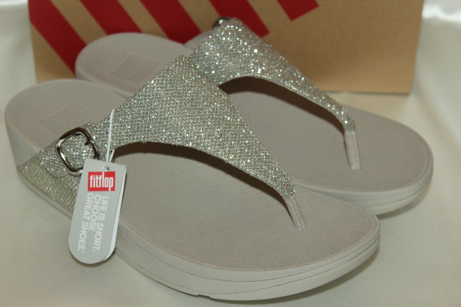 NEU NIB FITFLOP Pale Gold THE SKINNY SPARKLE Flip Flop Thong Slide Sandales Sz 9 NEU NIB FITFLOP Pale Gold THE SKINNY SPARKLE Flip Flop Thong Slide Sandales Sz 9