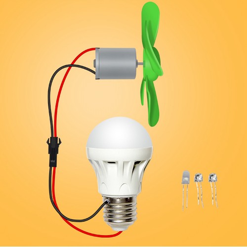 12V Mini Windgenerator Klein Windturbine Windkraftanlage LED DIY Kit Lehr Modell - Bild 11 von 14