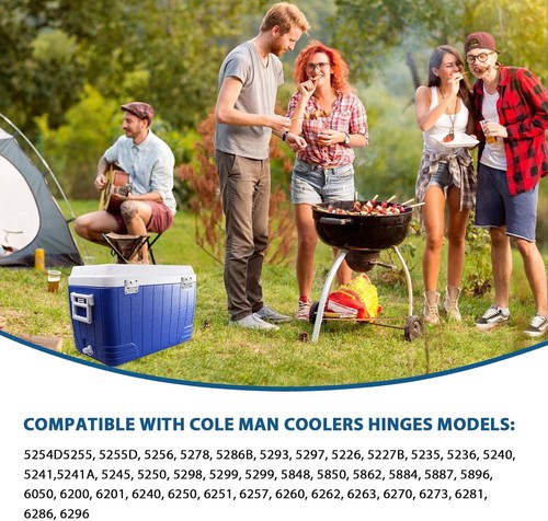 Cooler Hinge Stainless Steel Set for Coleman Cooler (with Screw Set) - Bild 7 von 9