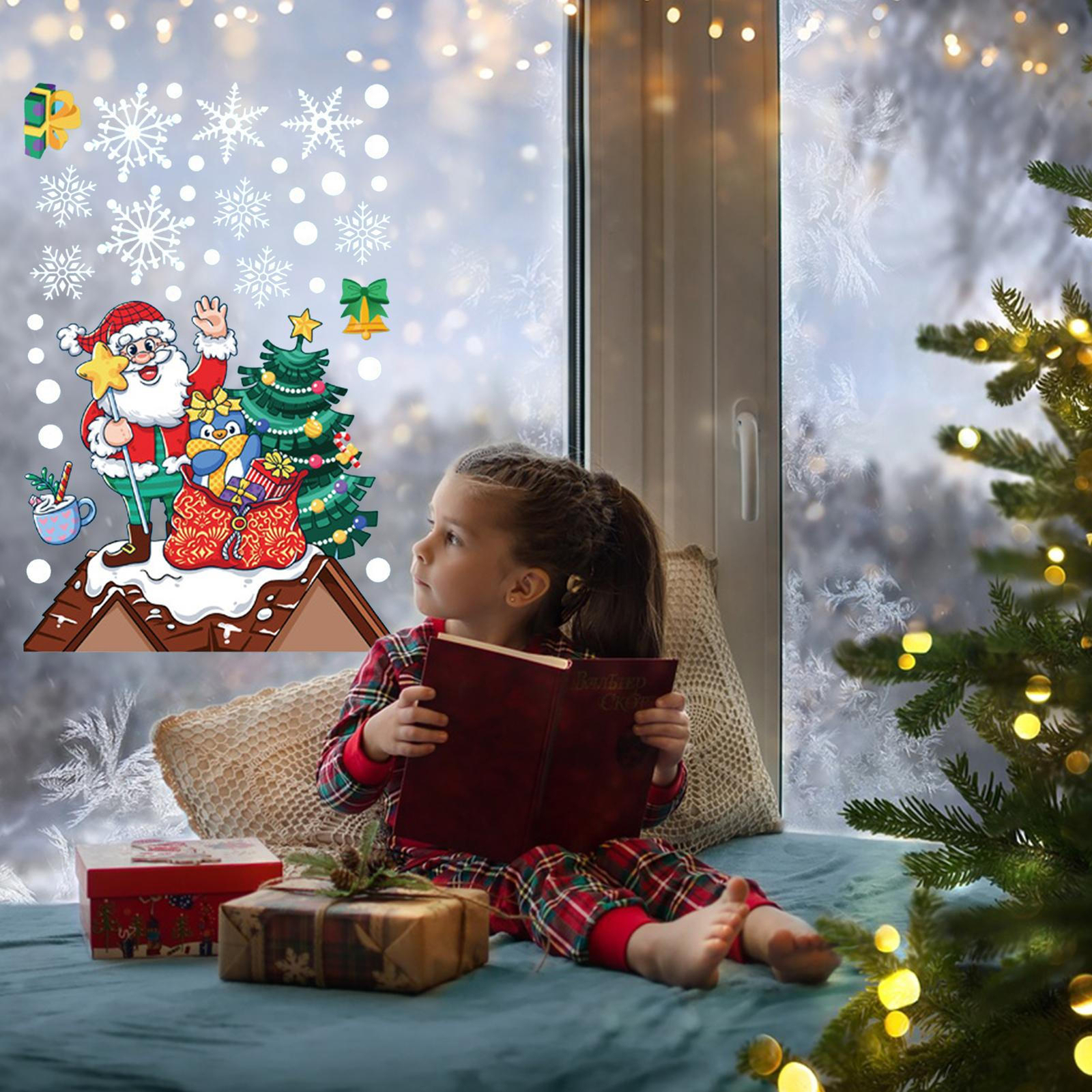 Christmas Window Clings Static Clings Stickers Decoration Theme Party Glass Door - Picture 9 of 24