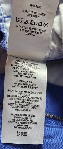 Polo Ralph Lauren Chino Shorts Men's Blue Cotton Size 18 - Picture 18 of 21