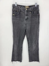 Rockies Rocky Mountain Jeans Womens 8 Long Black Natural Rise Raw Him Vintage