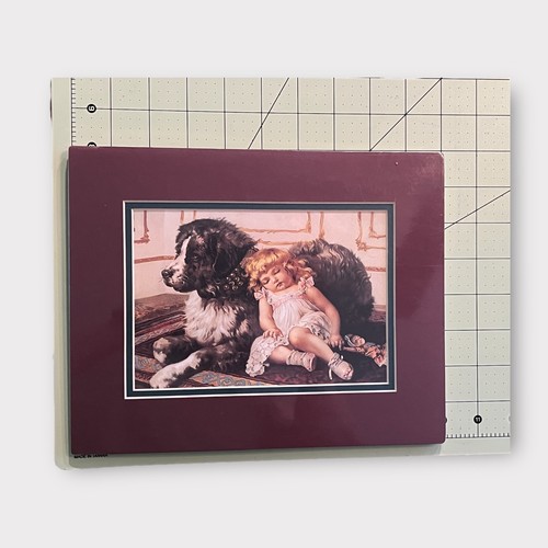 Best Friend - Dog & Little Girl Richard DeWolfe Matted Print- New Sealed 8x10 - Picture 3 of 3
