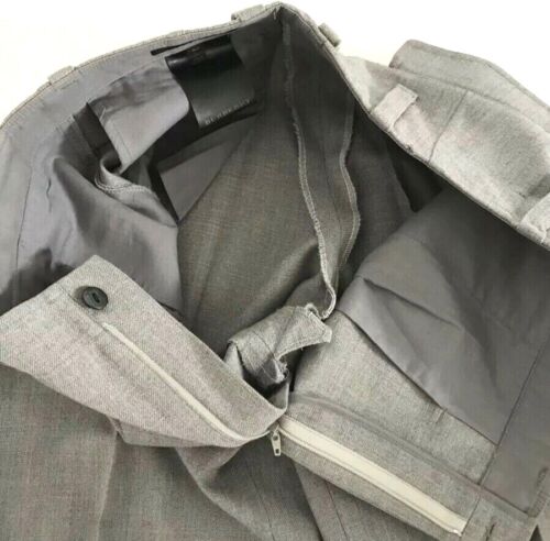 Burberry pantaloni eleganti vita alta donna taglia 52 pantaloni lana grigio gamba dritta - Foto 6 di 13