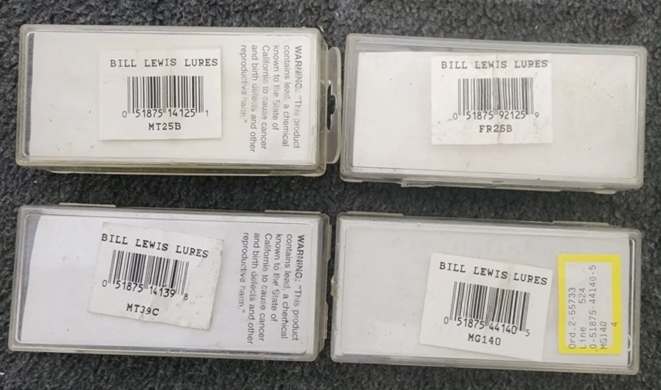 4 señuelos de sonajero Rat-L-Trap Crankbait diferentes 1/2 oz 1/4 oz RT Bill Lewis Foto 2 de 2