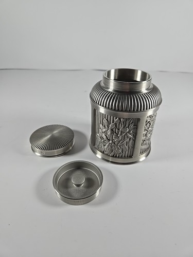 Vintage Royal Selangor Pewter Tea Caddy Orchid Collection - Picture 3 of 6