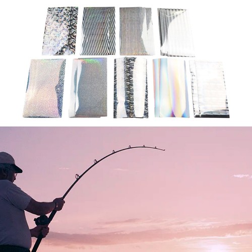 18pcs Lure Tape 20x10cm Bait Sticker DIY Flasher/Dodger/Lure Holographic - Picture 5 of 20