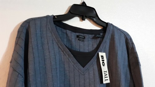 MEN'S VANHEUSEN STUDIO FOR BIG & TALL. LONG SLEEVE PULLOVER SHIRT.SZ 3XL - Picture 6 of 8