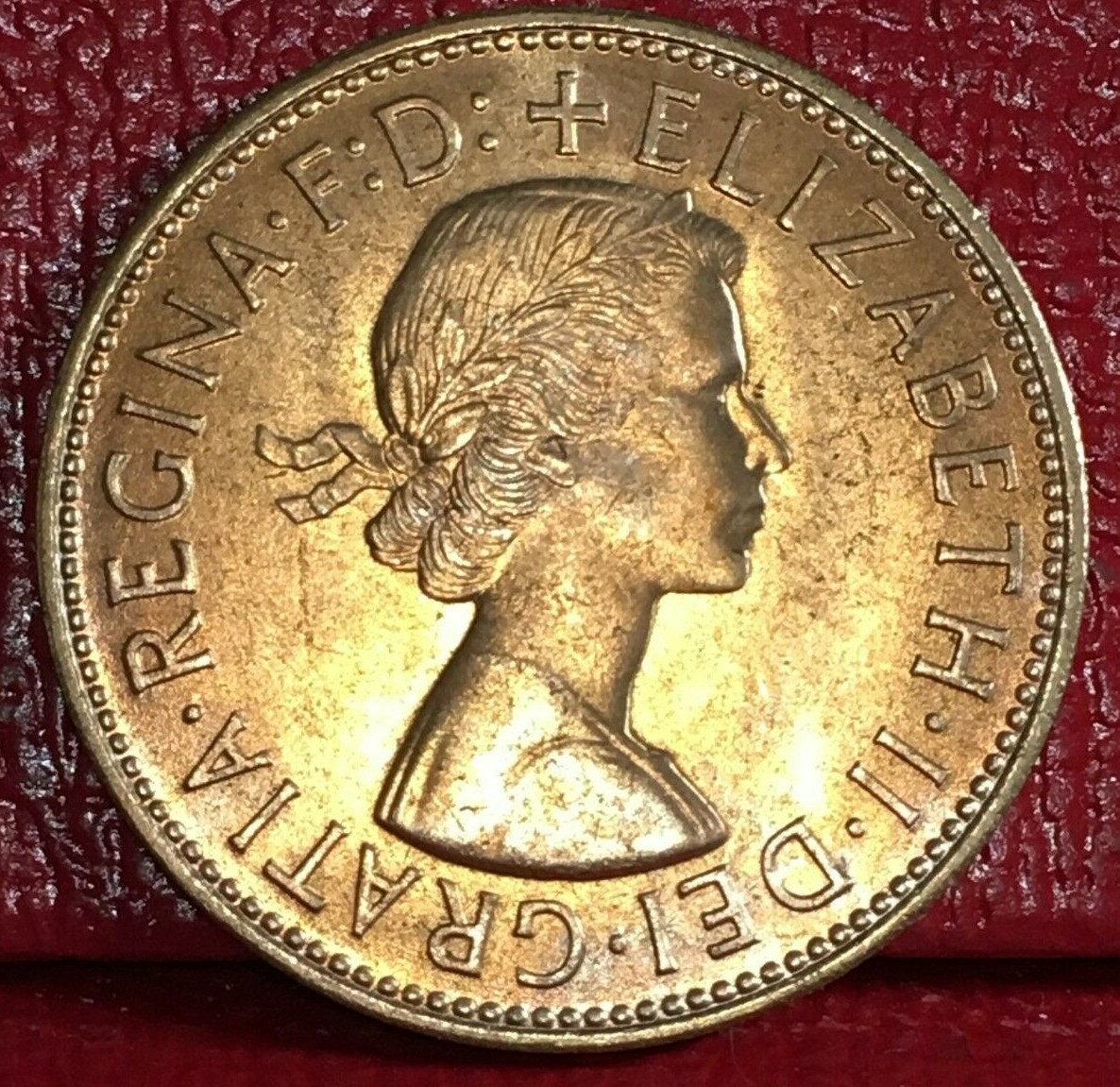 1964 GREAT BRITAIN QUEEN ELIZABETH II BRONZE PENNY COIN KM# 897 | eBay