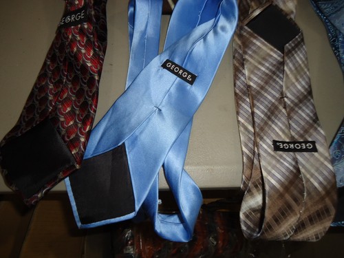 VINTAGE Lot 11 Men's Designer Silk Neckties GEORGE CLUB ROOM FOSSIL VILLINIL - Picture 4 of 5