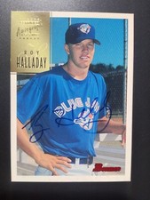 1997 Bowman Certified Autograph Roy Halladay #CA35 HOF RC On Card Blue Ink Auto