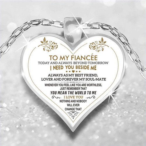 Valentine's Day Gift For Her Girlfriend Wife Necklace Romantic Heart Love Tag - Picture 6 of 25