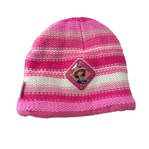 Strawberry Shortcake Pink Striped Beanie Girls 1 -3T - Picture 1 of 3