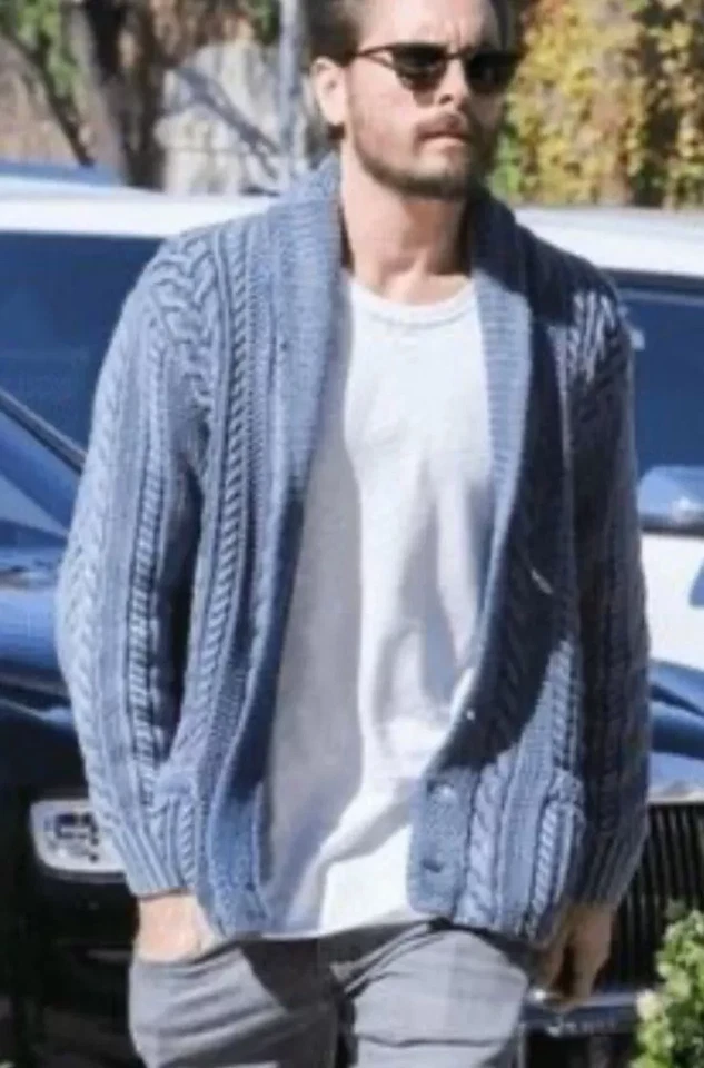 RARO Denim & Supply Ralph Lauren Negro Tejido con Cable Cárdigan Suéter L Foto 4 de 4